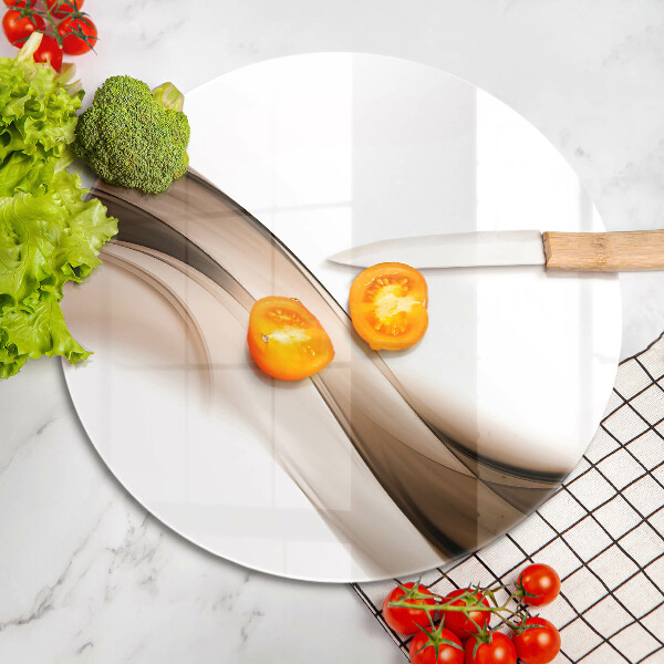 Tábua de cortar alimentos Linhas marrons abstratas