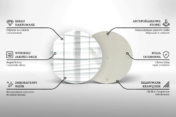 Tábua de vidro Estrutura moderna