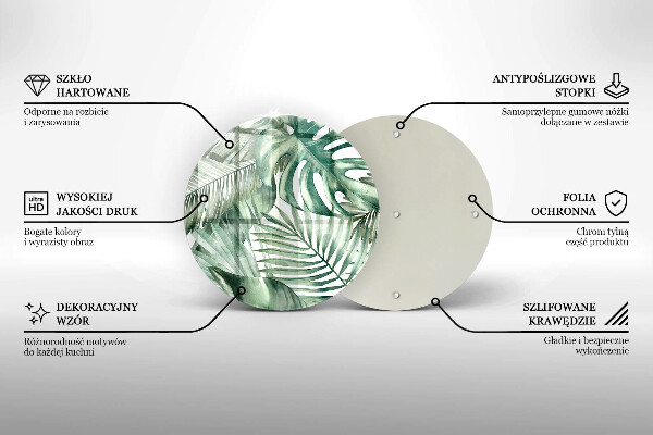 Tábua para cozinha Folhas pintadas