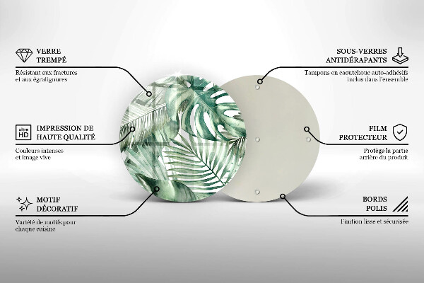 Tábua para cozinha Folhas pintadas