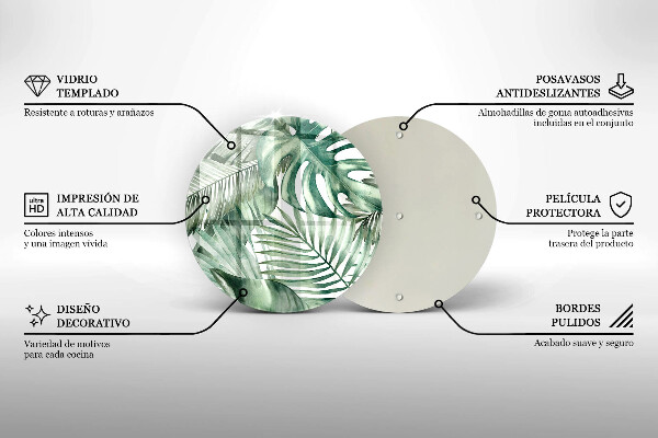 Tábua para cozinha Folhas pintadas