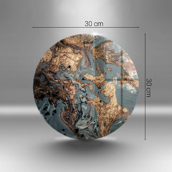 Tábua de cortar de vidro Pedra decorativa com ouro