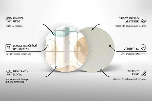 Tábua de cortar alimentos Bokeh boho e dourado