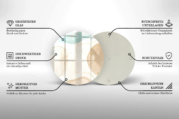 Tábua de cortar alimentos Bokeh boho e dourado
