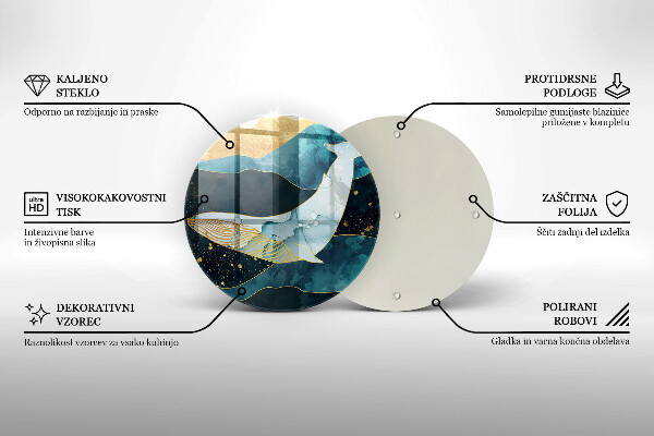 Tábua corte Baleia abstrata