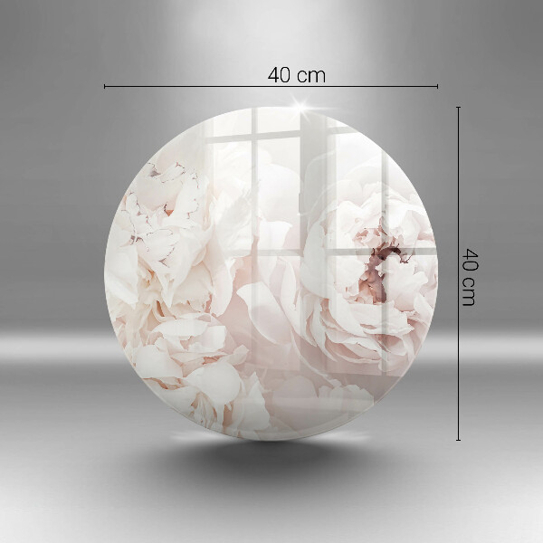 Tábua de vidro Peônias pastéis