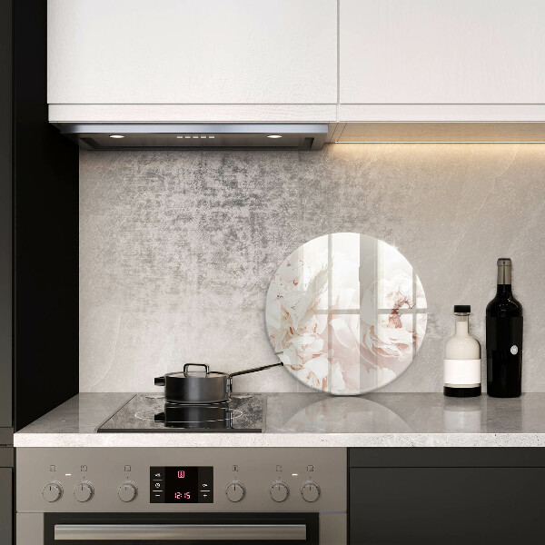 Tábua de vidro Peônias pastéis