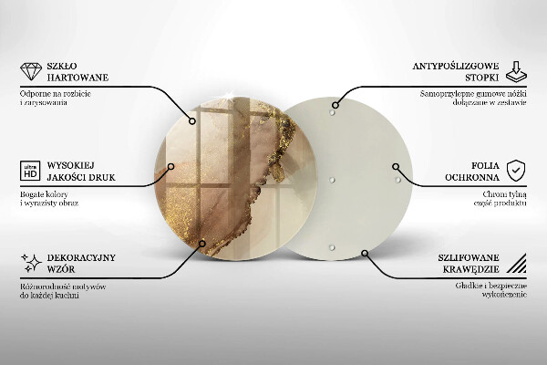 Tábua para cozinha Ouro abstrato