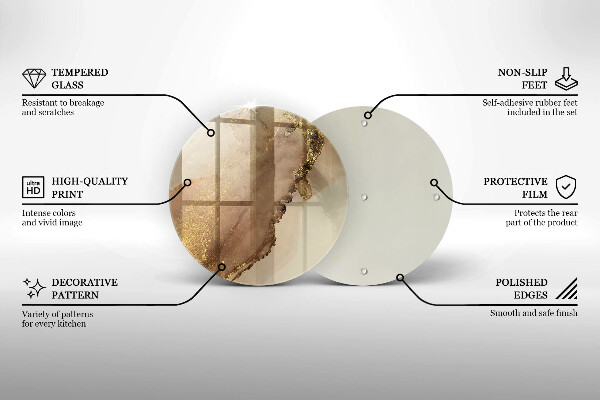 Tábua para cozinha Ouro abstrato
