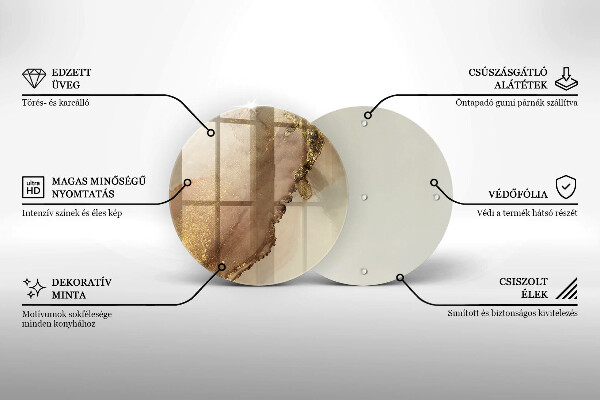 Tábua para cozinha Ouro abstrato