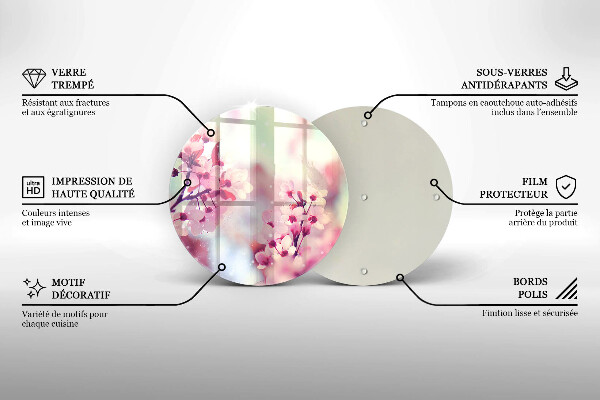 Tábua de corte Flores rosas da primavera