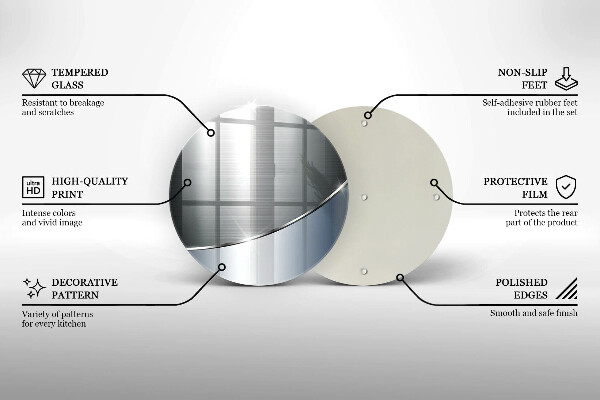 Tábua para cozinha Padrão de abstração de metal