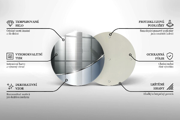 Tábua para cozinha Padrão de abstração de metal