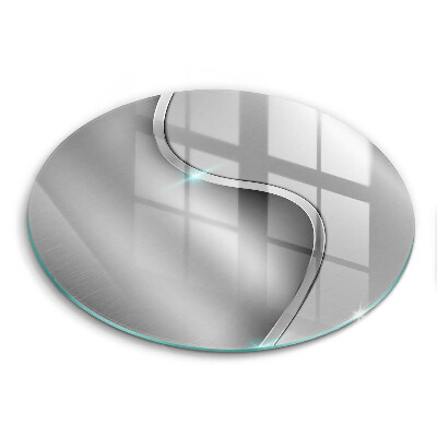 Tábua corte Metal prateado abstrato