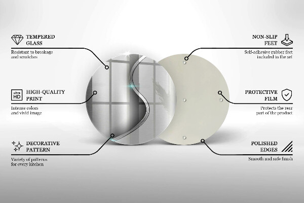 Tábua corte Metal prateado abstrato