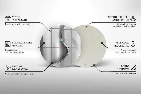 Tábua corte Metal prateado abstrato