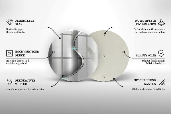 Tábua corte Metal prateado abstrato