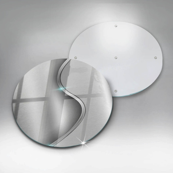 Tábua corte Metal prateado abstrato