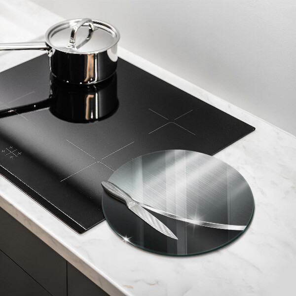 Tábua de vidro Abstração com metal