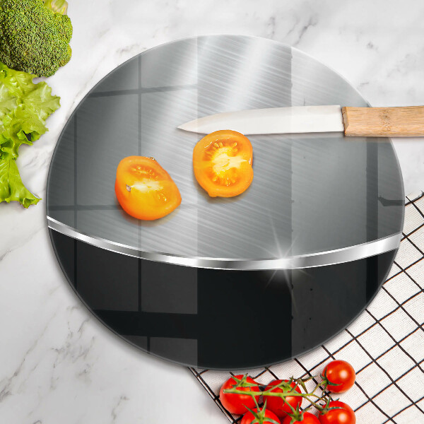 Tábua de vidro Abstração com metal