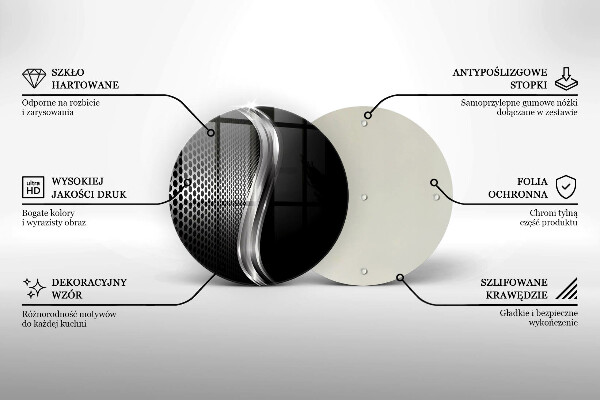 Tábua de vidro Estrutura metálica