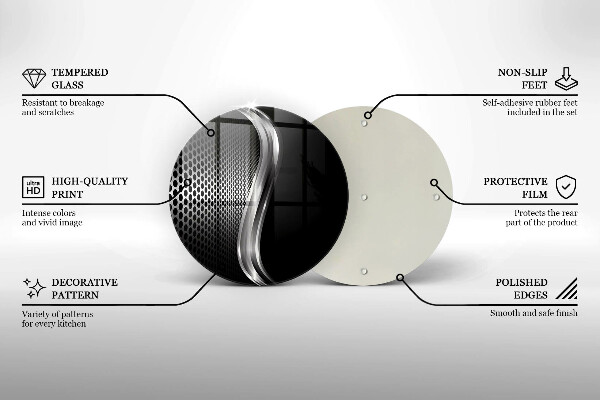 Tábua de vidro Estrutura metálica