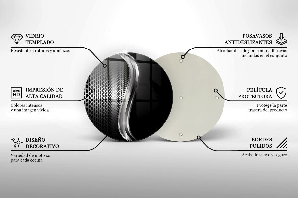 Tábua de vidro Estrutura metálica