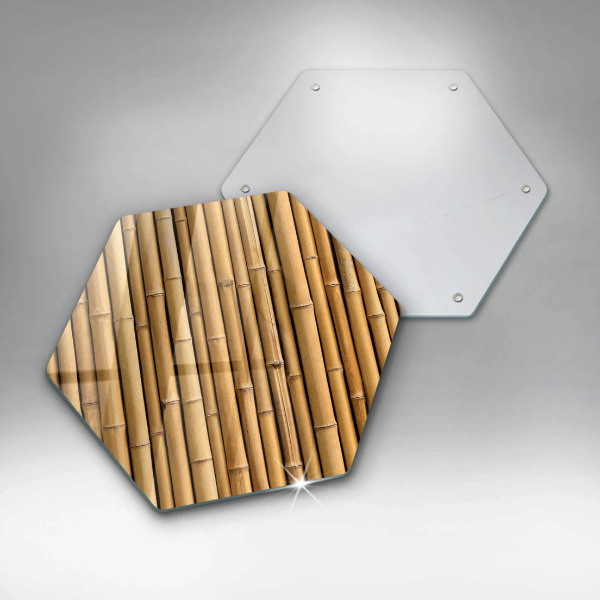 Tábua de vidro Bambu boho natural