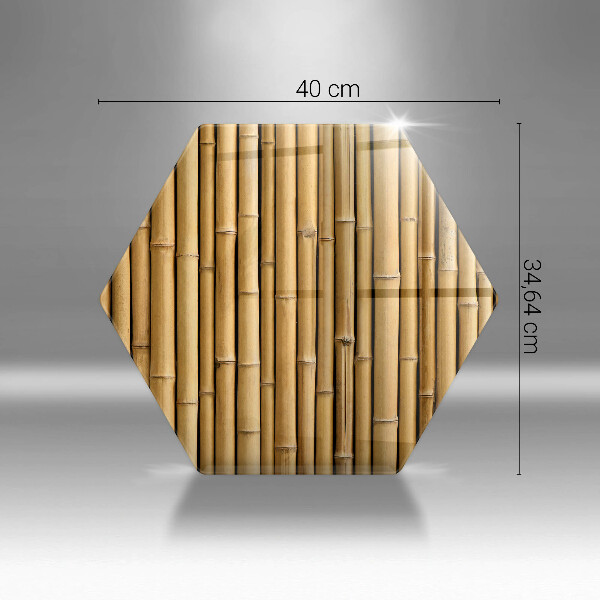 Tábua de vidro Bambu boho natural