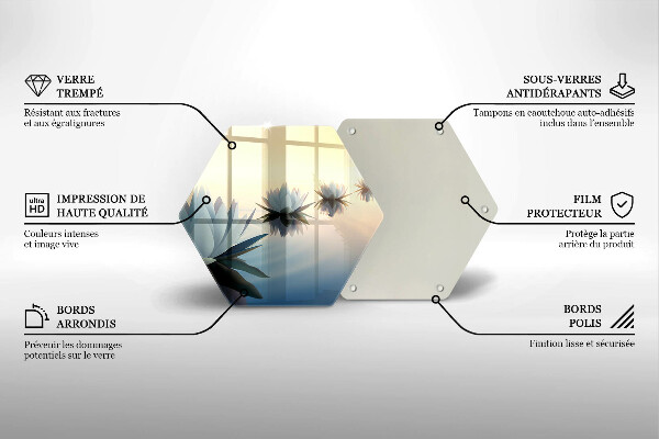Tábua para cozinha Flores de nenúfar