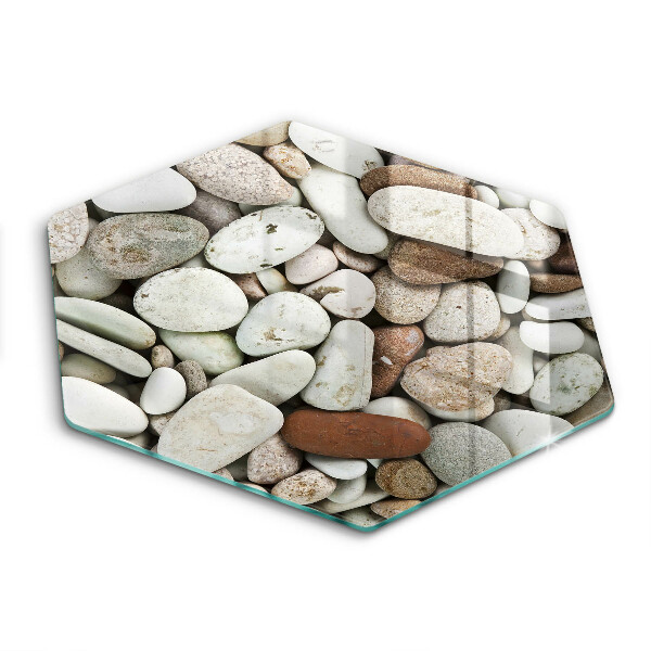 Tábua de vidro Fundo de pequenas pedras