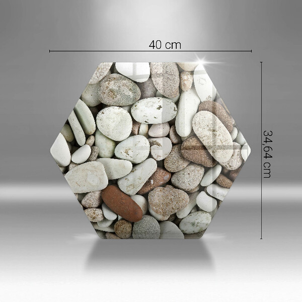 Tábua de vidro Fundo de pequenas pedras