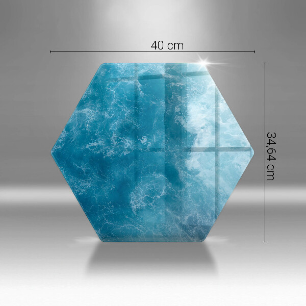 Tábua de cortar de vidro Água azul