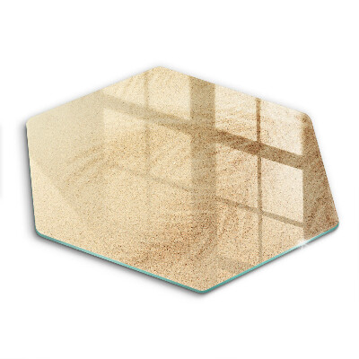 Tábua de corte de vidro Férias na areia da praia