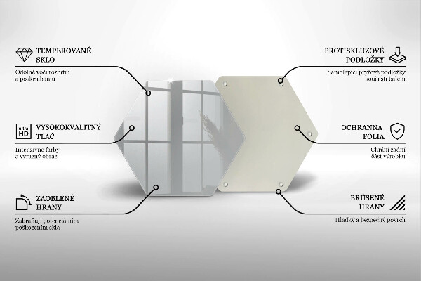 Tábua de vidro Cor cinza