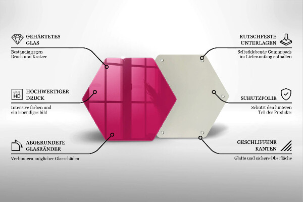 Tábua de cortar alimentos Cor rosa