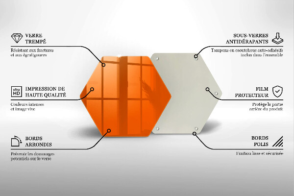 Tábua de cortar Cor laranja
