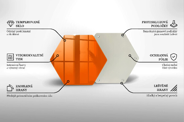 Tábua de cortar Cor laranja
