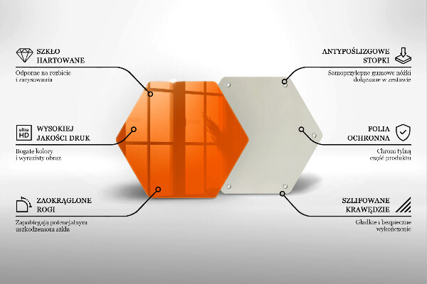 Tábua de cortar Cor laranja