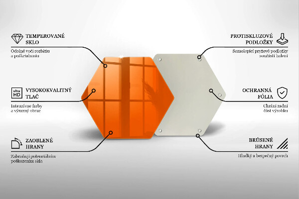 Tábua de cortar Cor laranja