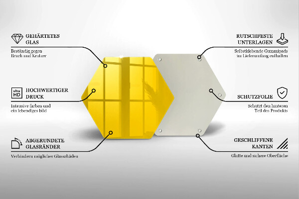 Tábua para cozinha Cor amarela
