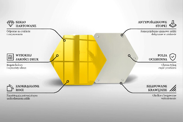 Tábua para cozinha Cor amarela