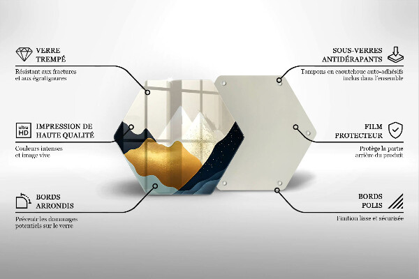 Tábua cozinha Montanhas abstratas