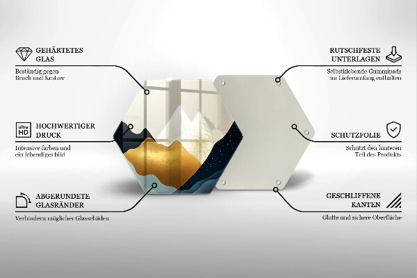 Tábua cozinha Montanhas abstratas