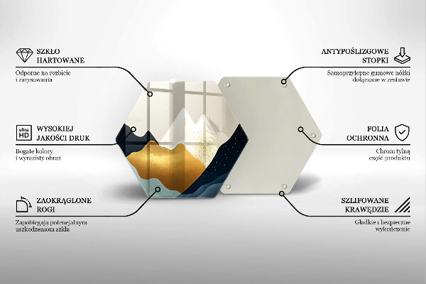 Tábua cozinha Montanhas abstratas