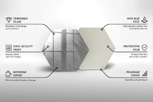 Tábua de vidro Fundo de textura metálica