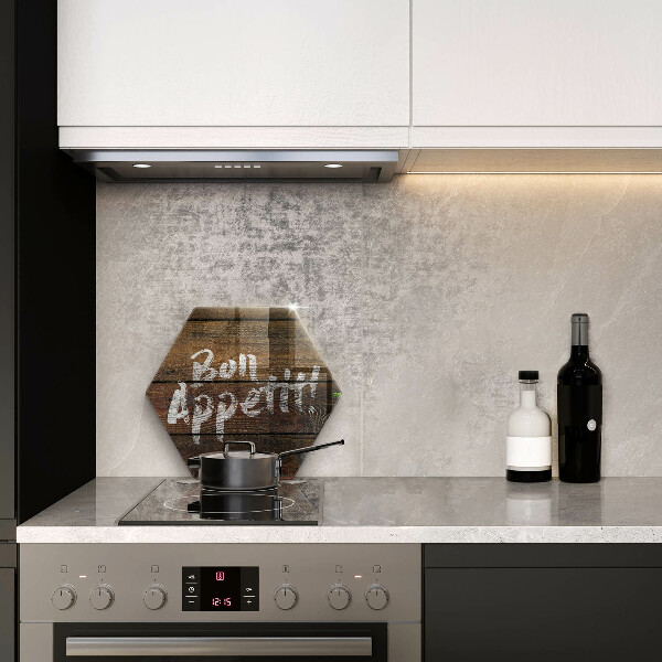 Tábua de corte de vidro Placa de Bon Appetit nos painéis