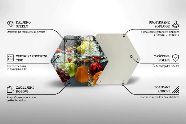 Tábua de cortar alimentos Fruta suculenta na água
