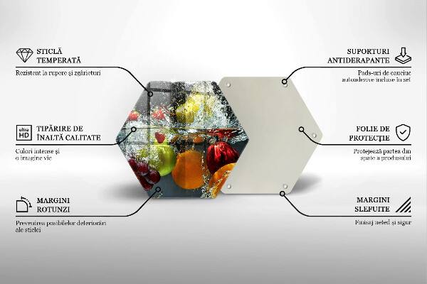 Tábua de cortar alimentos Fruta suculenta na água