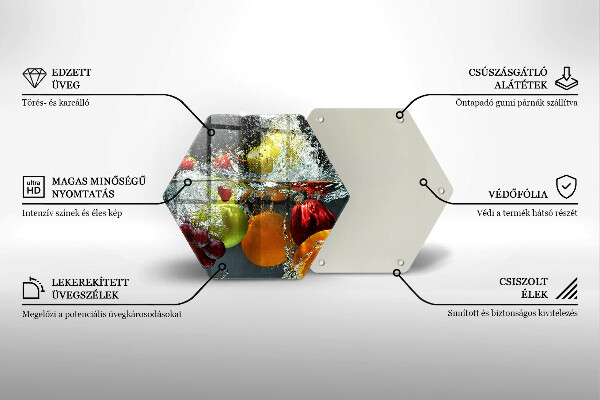 Tábua de cortar alimentos Fruta suculenta na água